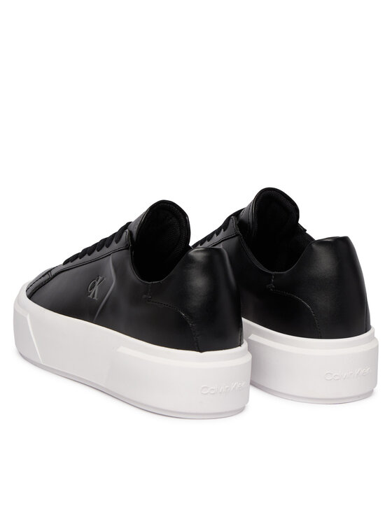 Calvin Klein Sneakersy Calvin Klein Flatform Lace Up Lth YW0YW01928 Černá