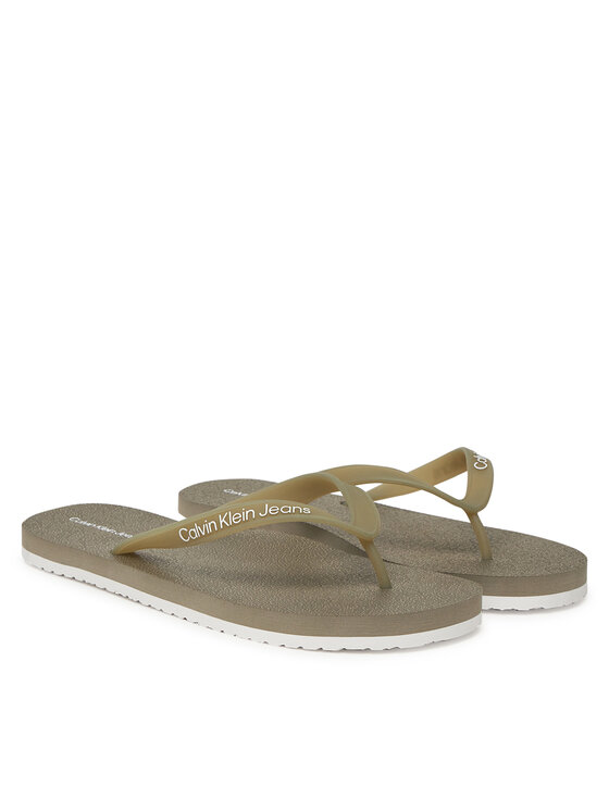 Calvin Klein Jeans Žabky Calvin Klein Jeans Thong+ Tpu YM0YM01265 Hnedá