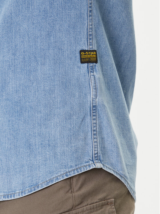 G-STAR G-Star Raw Τζιν πουκάμισο D27681-D252 Γαλάζιο Slim Fit