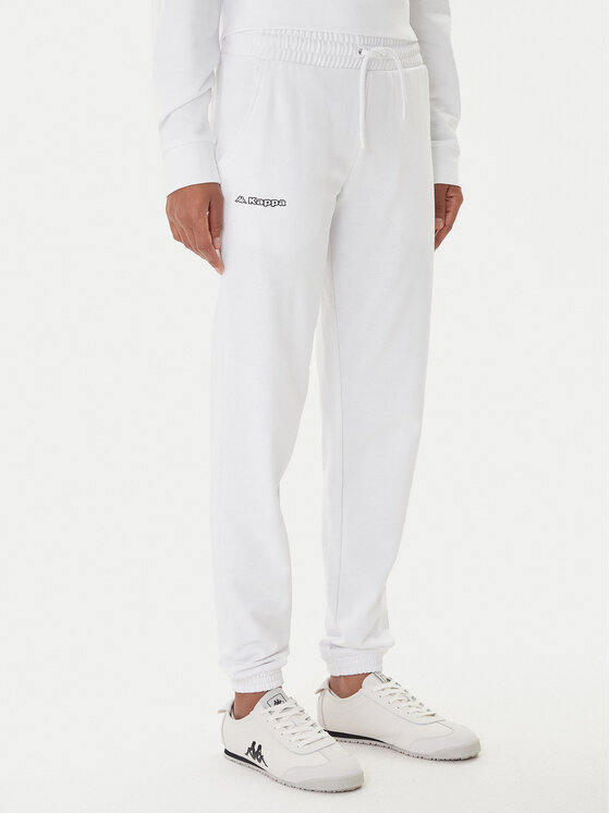 Kappa Kappa Pantaloni da tuta Festa 331M34W Bianco Regular Fit