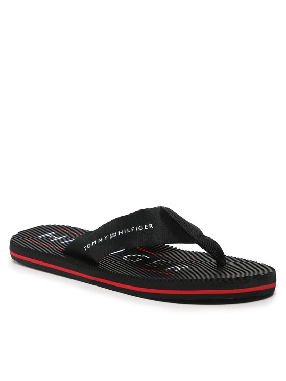 Tommy Hilfiger Žabky Tommy Hilfiger Massage Footbed FM0FM04474 Černá
