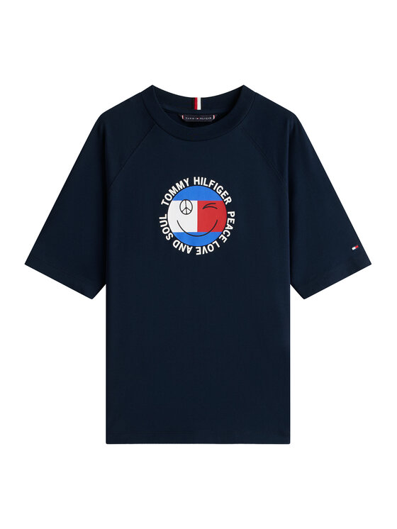 Tommy Hilfiger Tommy Hilfiger Camiseta Smiley Flag KB0KB10269 Azul marino Regular Fit