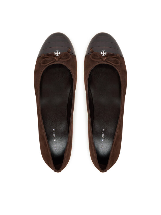 Tory Burch Ballerine Tory Burch Cap-Toe Ballet 169866 Marrone