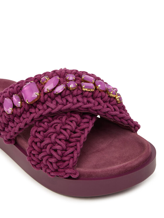 Inuikii Шльопанці Inuikii Woven Stones 1004.003.0073 Бордовий