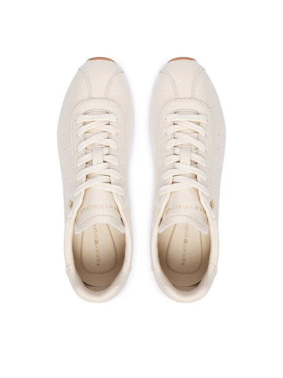 Tommy Hilfiger Sneakersy Tommy Hilfiger Bella Sneaker Leather FW0FW09495 Kremowy