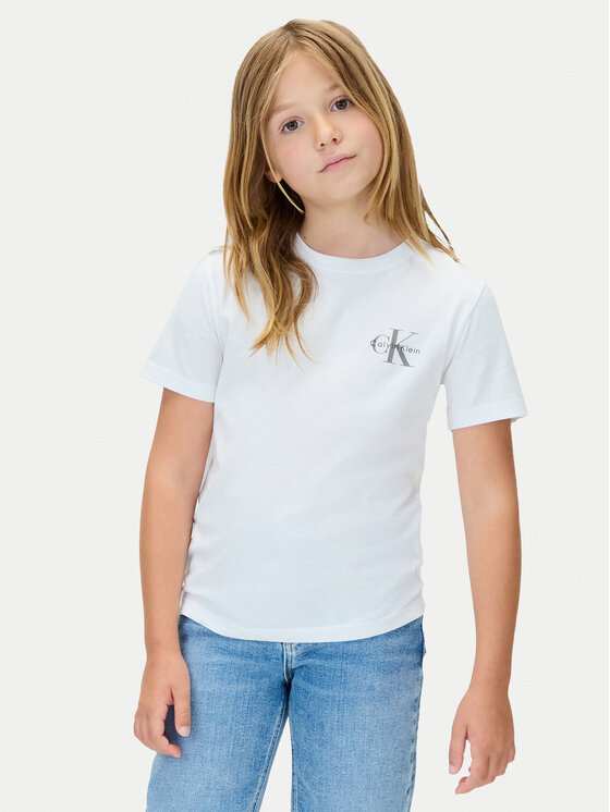 Calvin Klein Jeans Calvin Klein Jeans Camiseta Chest Monologo IU0IU00719 Blanco Regular Fit
