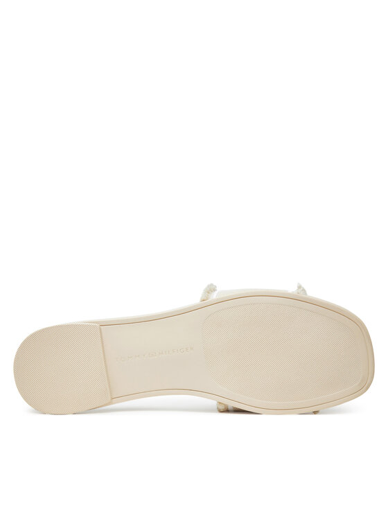 Tommy Hilfiger Чехли Tommy Hilfiger Fringe Canvas Flat Sandal FW0FW08908 Бежов