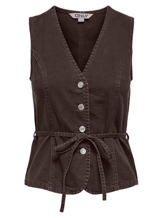 ONLY ONLY Top Silla 15374051 Marrón Regular Fit