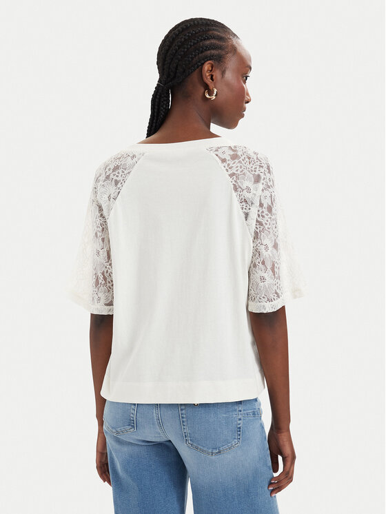 Liu Jo Sport Liu Jo Sport Camiseta TA6160 JS923 Crema Regular Fit