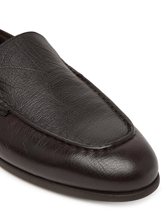 Calvin Klein Lordsi Calvin Klein Low Prof Loafer Txt Lth HM0HM02175 Tumši brūna