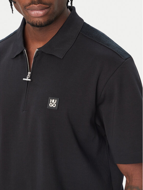 HUGO HUGO Pólóing Derypolo 50567930 Fekete Regular Fit