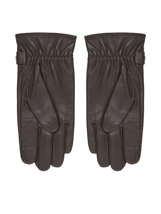 Calvin Klein Vīriešu cimdi Calvin Klein Logo Strap LV04D8035G Brūns