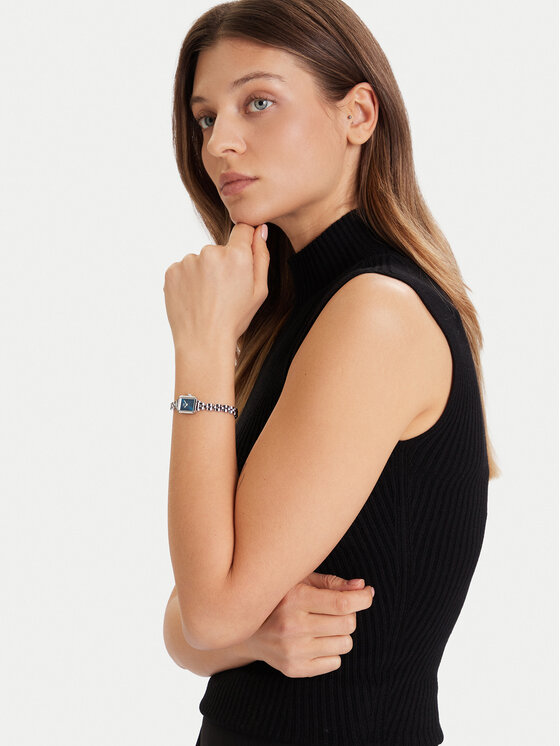 Daniel Wellington Pulkstenis Daniel Wellington Quadro Mini Reflection DW00100846 Sudraba