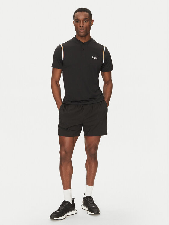 BOSS BOSS Поло Pariq 50534347 Чорний Slim Fit
