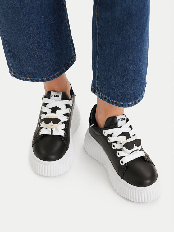 KARL LAGERFELD Sneakersy KARL LAGERFELD Kreeper Lo KL42336T Čierna