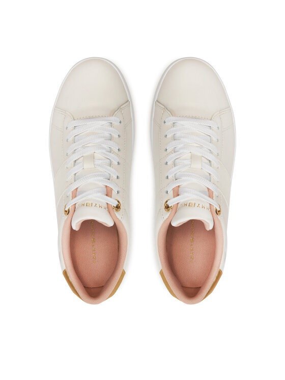 Tommy Hilfiger Snīkeri Tommy Hilfiger Chic Panel Court Sneaker FW0FW07998 Écru