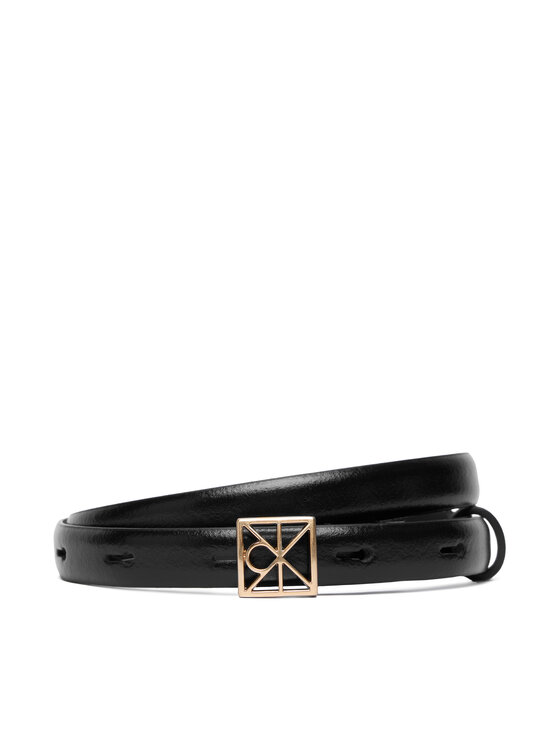 Calvin Klein Curea de Damă Calvin Klein Emblem Buckle 15Mm Fixed Smooth LV04F7061G Negru