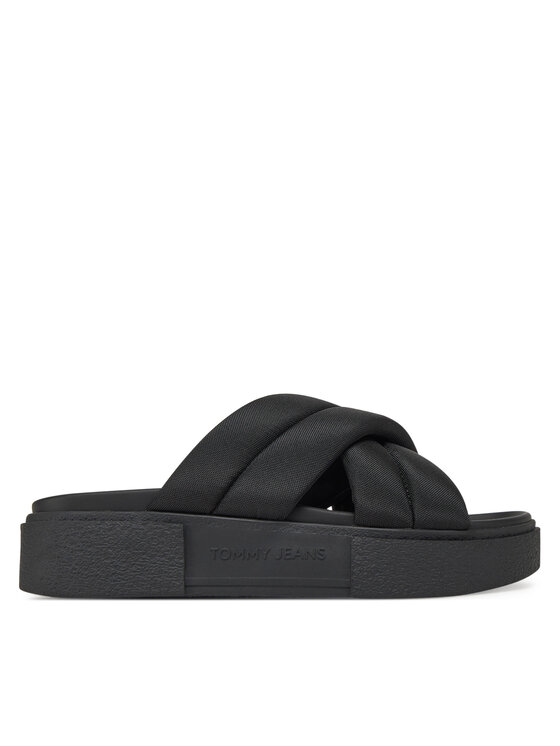 Tommy Jeans Şlapi Tommy Jeans Tjw Flatform Sandal EN0EN02775 Negru