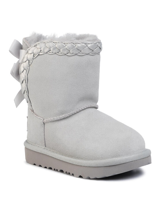 Ugg Μπότες Χιονιού Ugg T Classic Short II Braided 1103617T Γκρι