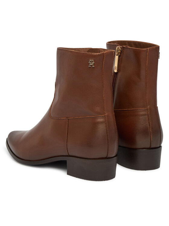 Tommy Hilfiger Aulinukai Tommy Hilfiger Leather Ankle Boot W Zip FW0FW09921 Ruda