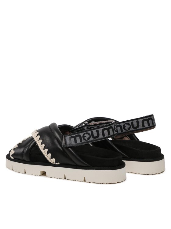 Mou Sandale Mou New # 03 Criss-Cross Upper SW461004C Negru