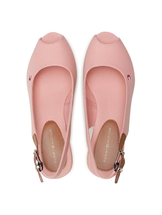 Tommy Hilfiger Alpargatas Tommy Hilfiger Iconic Elba Sling Back Wedge FW0FW04788 Rosa
