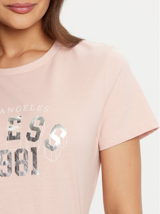 Guess Guess Футболка V5RI06 I3Z14 Рожевий Regular Fit