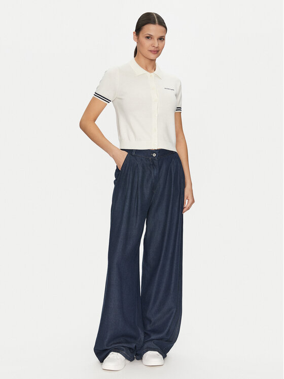 Guess Jeans Guess Jeans Poloshirt W5GR03 Z3HO2 Creme Regular Fit