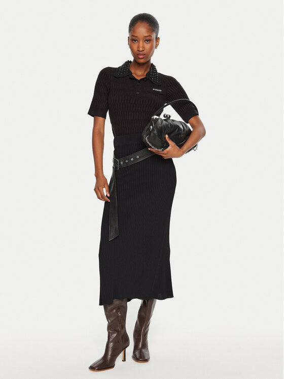 PINKO PINKO Polo Egyptian 104363 A27J Crna Regular Fit