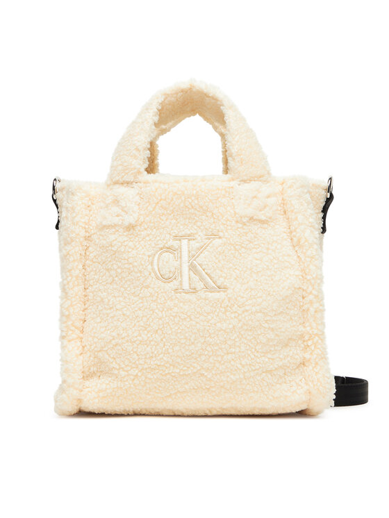 Calvin Klein Jeans Táska Calvin Klein Jeans Teddy Tote Bag IU0IU00355 Krém
