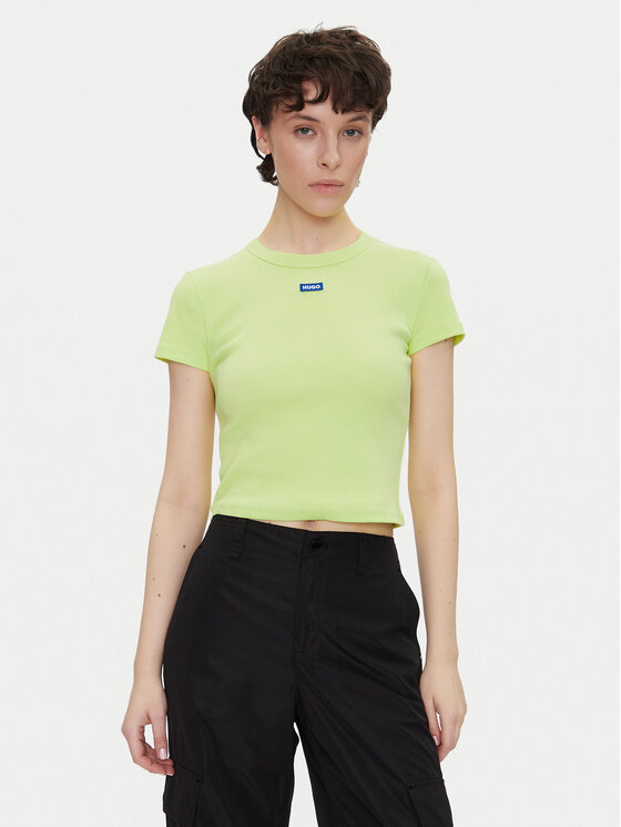 HUGO HUGO T-shirt Baby 50510749 Zelena Slim Fit