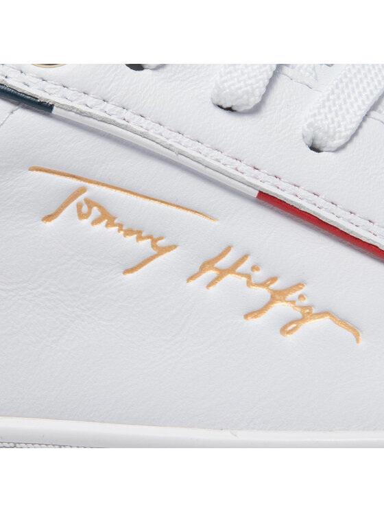 Tommy Hilfiger Sneakersy Tommy Hilfiger Signature Sneaker FW0FW05910 Bílá