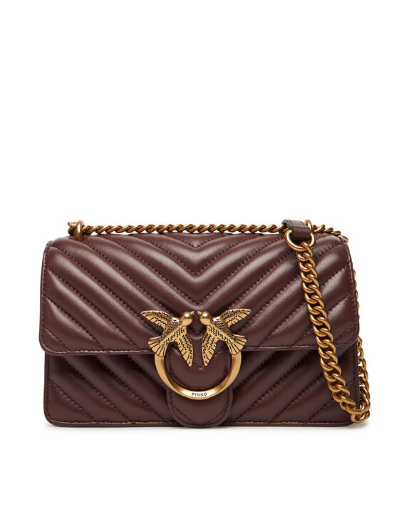 PINKO Kabelka PINKO Love One Mini Dc AI 25-26 PLTT 100074 A0GK Bordová