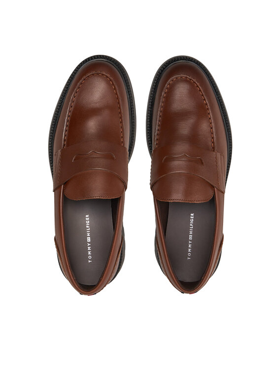 Tommy Hilfiger Loferi Tommy Hilfiger Comfort Lwt Lth Loafer FM0FM05089 Brūns
