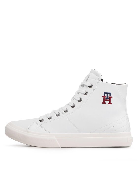 Tommy Hilfiger Tenisice Tommy Hilfiger Th Hi Vulc Street Leather FM0FM04739 Bijela