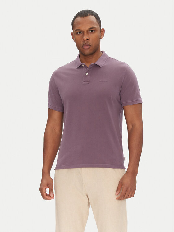 Pepe Jeans Pepe Jeans Polo marškinėliai New Oliver PM542099 Violetinė Regular Fit