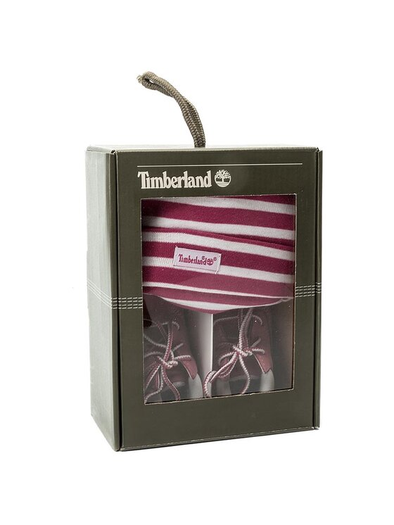 Timberland Черевики Timberland Crib Bootie With Hat 9680R/TB09680R6611 Рожевий