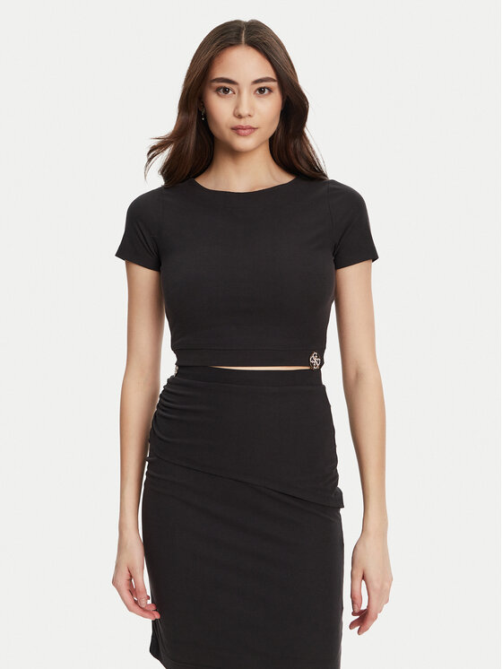 Guess Guess Camiseta W5YP14 KAQL2 Negro Regular Fit
