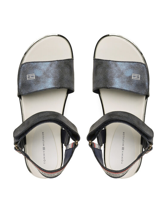 Tommy Hilfiger Sandale Tommy Hilfiger Platform Velcro Sandal T3A2-32760-0568 S Bleumarin