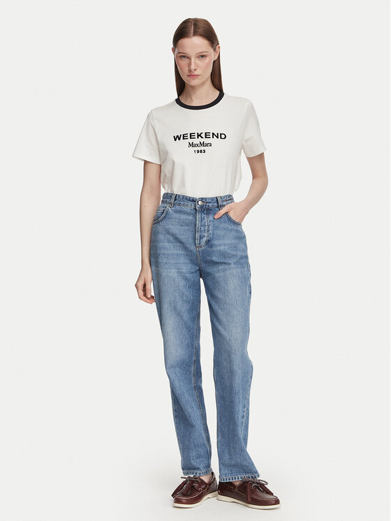 Weekend Max Mara Weekend Max Mara Camiseta Edison 2625976041 Blanco Regular Fit