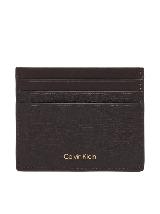 Calvin Klein Bankkártya tartó Calvin Klein Premium Leather Cardholder LV04D1286G Barna