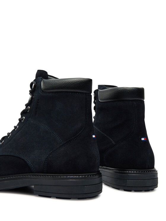 Tommy Hilfiger Kozačky Tommy Hilfiger Outdoor Suede FM0FM05193 Tmavomodrá