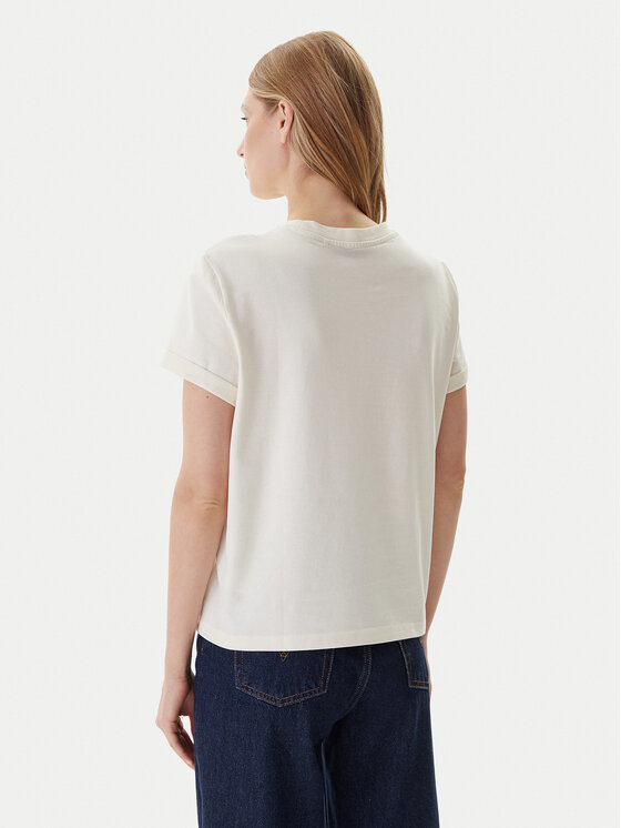 Mustang Mustang Camiseta Monroe 1016755 Écru Relaxed Fit