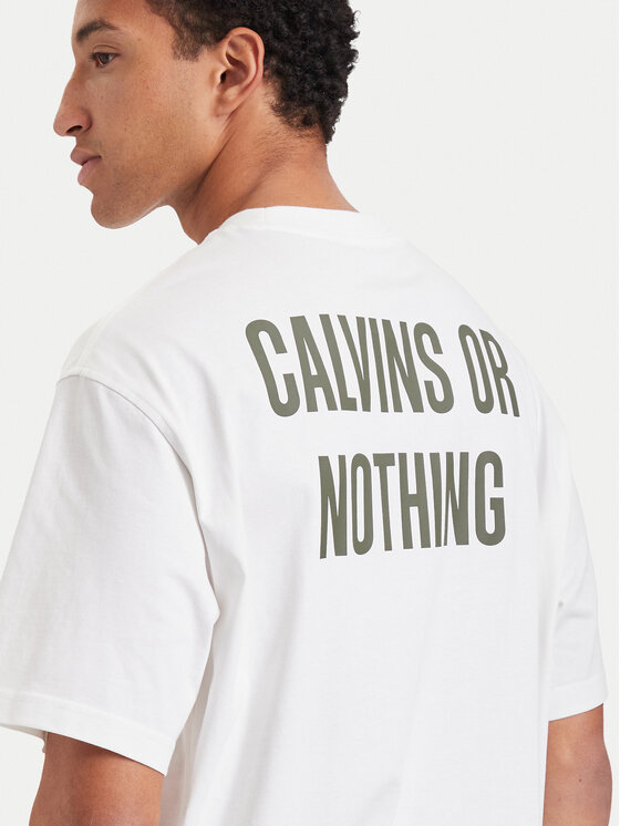 Calvin Klein Jeans Calvin Klein Jeans Camiseta Calvins Or Nothing LV04RH825G Blanco Regular Fit