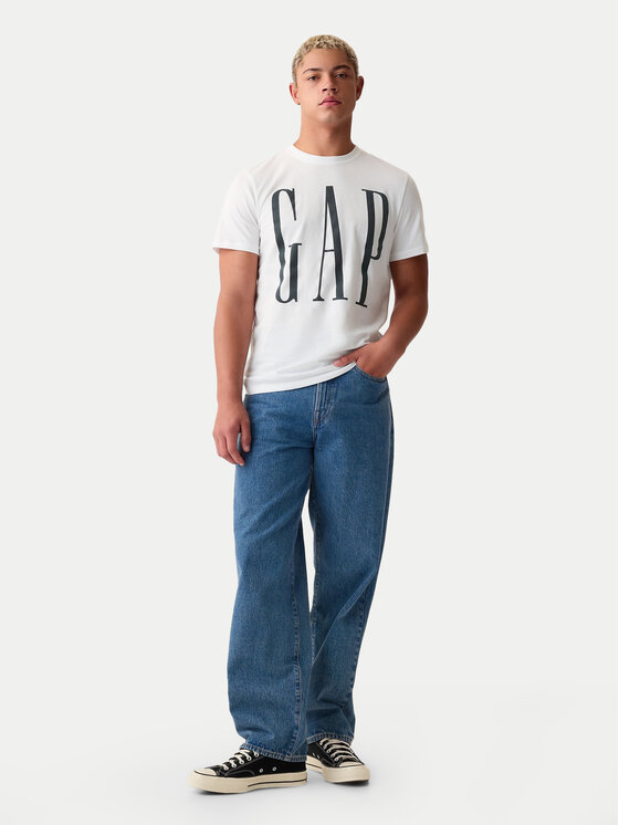 Gap Gap Marškinėliai 866774-01 Balta Regular Fit