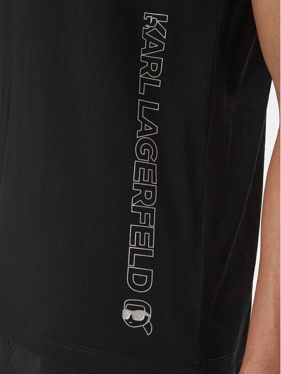 KARL LAGERFELD KARL LAGERFELD Camiseta sin mangas B1M46012 Negro Regular Fit