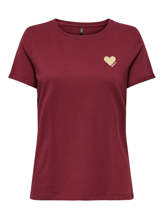 ONLY ONLY Camiseta Kita 15244714 Guinda/burdeos Regular Fit