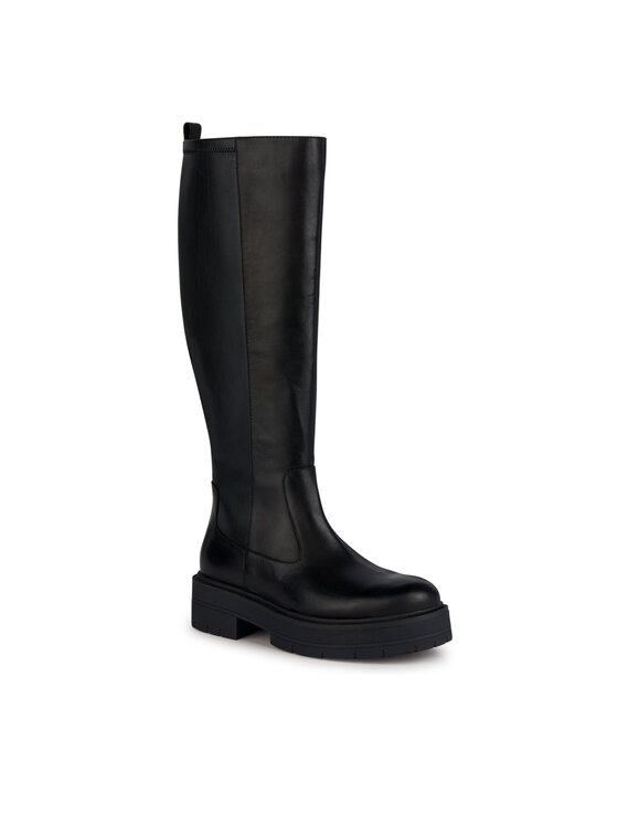 Geox Cizme lungi riding Geox D Spherica Ec7 D36VDF 043BC C9999 Negru