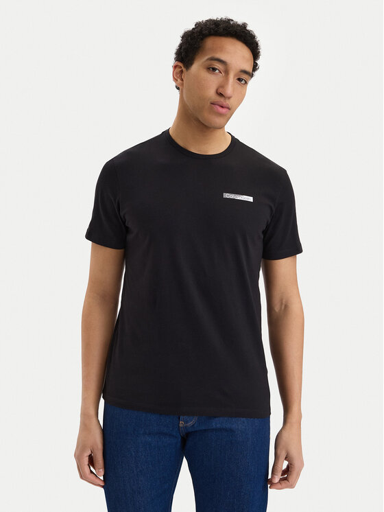 Calvin Klein Calvin Klein Camiseta SS 30s EU LV04LG810G Negro Slim Fit