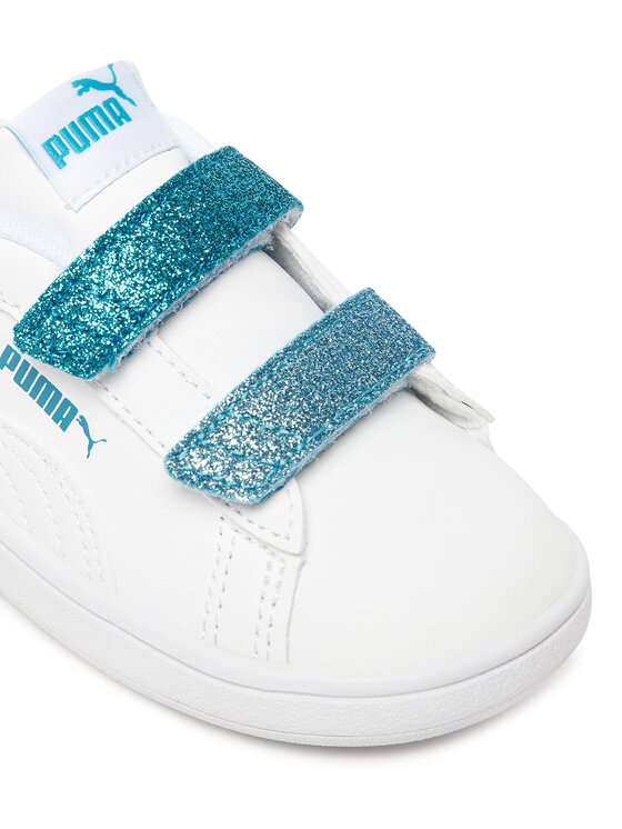 Puma Снікерcи Puma Smash 3.0 L Glitter Velcro V Inf 395610 08 Білий